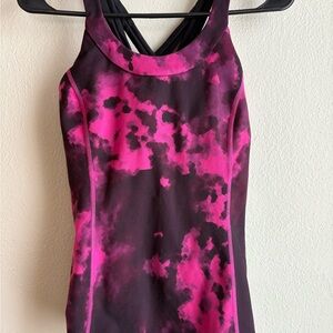 Lululemon Athletica Pink and Black Tank Top